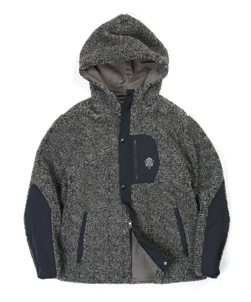 The DUFFER of ST.GEORGE（ザダファーオブセントジョージ）の「BOA FLEECE HOODIE：ボアフリースパーカー ライトアウター（その他アウター・メンズ・チャコールグレー/ブラック/ネイビー・X-LARGE/LARGE/MEDIUM/SMALL）」の13枚目の写真