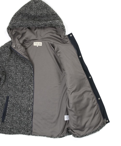 The DUFFER of ST.GEORGE（ザダファーオブセントジョージ）の「BOA FLEECE HOODIE：ボアフリースパーカー ライトアウター（その他アウター・メンズ・チャコールグレー/ブラック/ネイビー・X-LARGE/LARGE/MEDIUM/SMALL）」の20枚目の写真