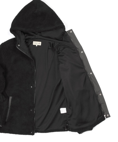 The DUFFER of ST.GEORGE（ザダファーオブセントジョージ）の「BOA FLEECE HOODIE：ボアフリースパーカー ライトアウター（その他アウター・メンズ・チャコールグレー/ブラック/ネイビー・X-LARGE/LARGE/MEDIUM/SMALL）」の19枚目の写真