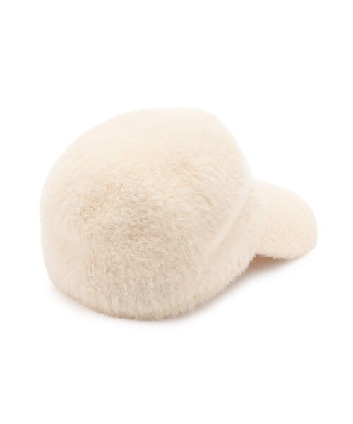 X-girl Stages（エックスガールステージス）の「ロゴ刺しゅうファーキャップ（キャップ・キッズ・ブラック/アイボリー・S(48-52cm)/52-56cm）」の3枚目の写真