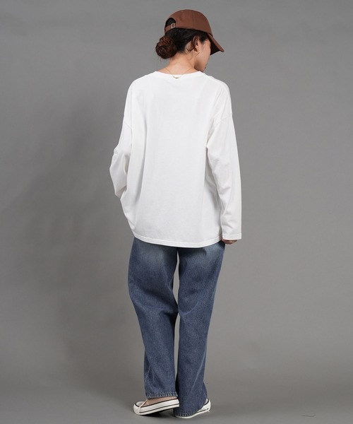 .WORKS(ドットワークス)の「デニム*裏シャギーワイドパンツ(デニムパンツ・レディース・ネイビー系/ブルー/ネイビー/ブルー系・61/64/67)」の15枚目の写真