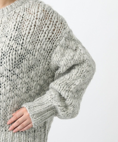 studio CLIP（スタディオクリップ）の「《natural by clip》2ゲージウール混スラブプルオーバー（ニット/セーター・レディース・アイボリー/ライトグレー・FREE）」の22枚目の写真