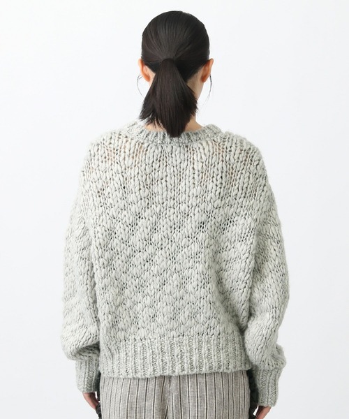studio CLIP（スタディオクリップ）の「《natural by clip》2ゲージウール混スラブプルオーバー（ニット/セーター・レディース・アイボリー/ライトグレー・FREE）」の19枚目の写真