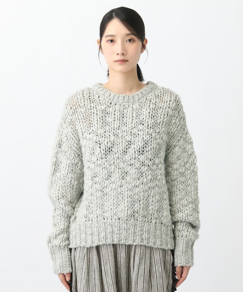studio CLIP（スタディオクリップ）の「《natural by clip》2ゲージウール混スラブプルオーバー（ニット/セーター・レディース・アイボリー/ライトグレー・FREE）」の18枚目の写真