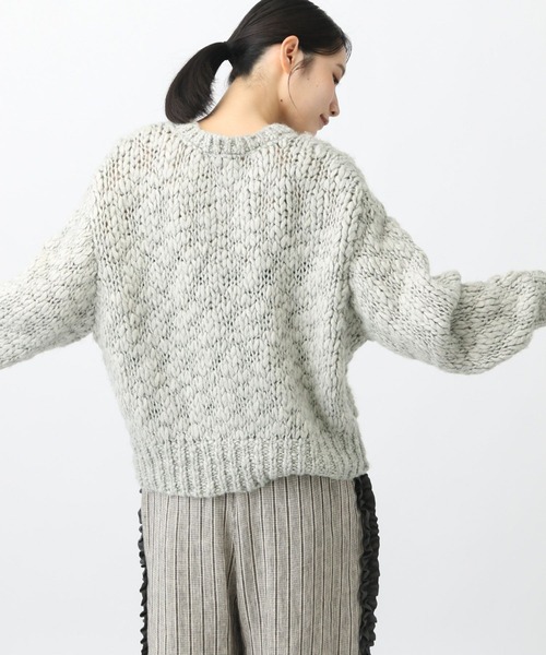 studio CLIP（スタディオクリップ）の「《natural by clip》2ゲージウール混スラブプルオーバー（ニット/セーター・レディース・アイボリー/ライトグレー・FREE）」の17枚目の写真