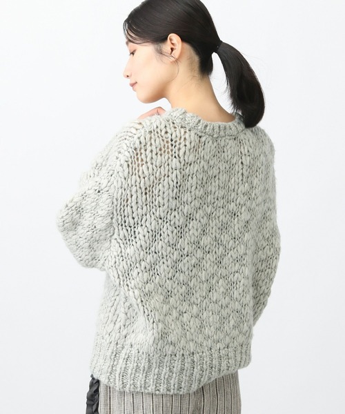 studio CLIP（スタディオクリップ）の「《natural by clip》2ゲージウール混スラブプルオーバー（ニット/セーター・レディース・アイボリー/ライトグレー・FREE）」の15枚目の写真