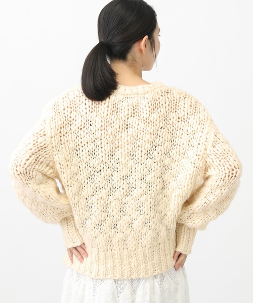 studio CLIP（スタディオクリップ）の「《natural by clip》2ゲージウール混スラブプルオーバー（ニット/セーター・レディース・アイボリー/ライトグレー・FREE）」の7枚目の写真