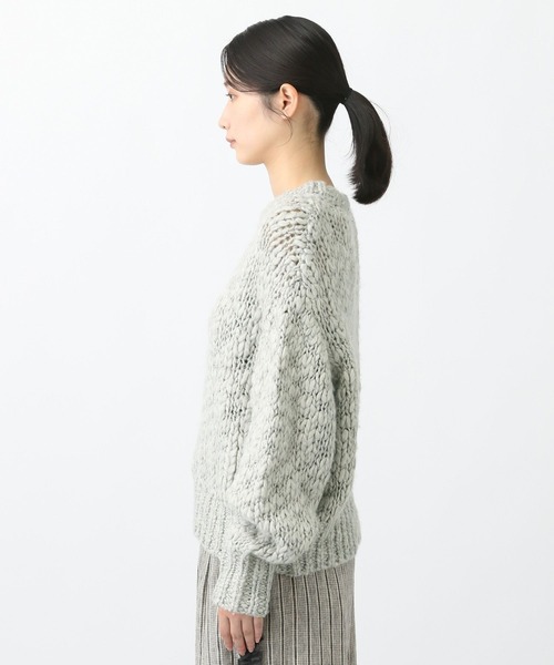 studio CLIP（スタディオクリップ）の「《natural by clip》2ゲージウール混スラブプルオーバー（ニット/セーター・レディース・アイボリー/ライトグレー・FREE）」の20枚目の写真