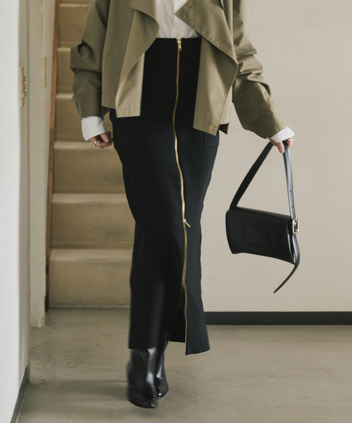 セール】Room no.8 BLACK ルームエイト ブラック Garter Rib Zipup