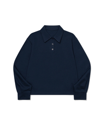 MOAA（モア）の「Solid Tone Polo Shirt (NAVY)（ポロシャツ）」