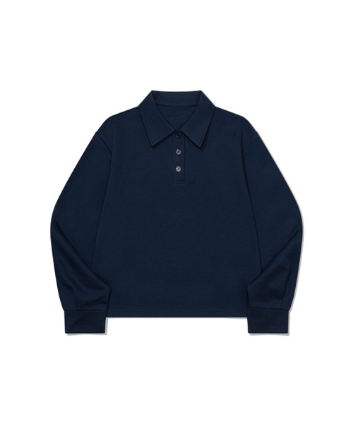 MOAA（モア）の「Solid Tone Polo Shirt (NAVY)（ポロシャツ・レディース・その他・SMALL/MEDIUM）」の2枚目の写真