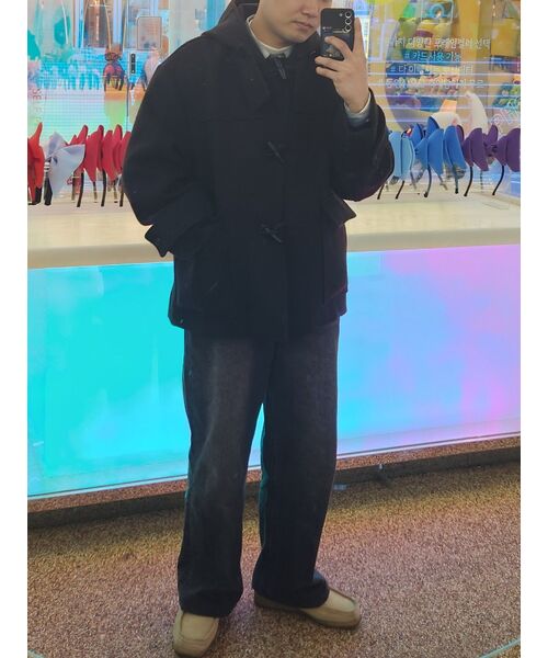 PARTIMENTO(パルティメント)の「特大メルトンコンボーイダッフルコートブラック(チェスターコート・レディース・その他・MEDIUM/LARGE)」の2枚目の写真