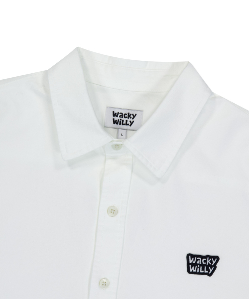 Wacky WiLLy(ワッキーウィリー)の「キキオックスフォード長袖シャツホワイト(シャツ/ブラウス・レディース・その他・LARGE/X-LARGE/SMALL/MEDIUM)」の4枚目の写真
