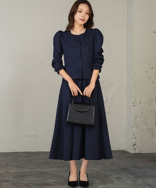 セール】【喪服・礼服】洗える スーツ セットアップ スカート 2点