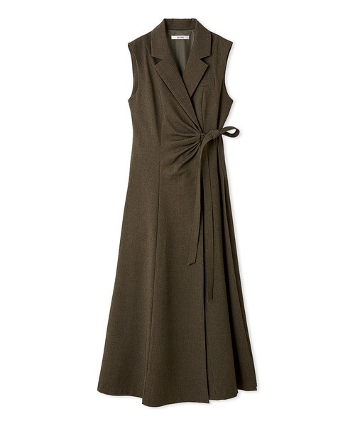 【最安値】snidel Sustainableサイドプリーツテーラードワンピース セール】Sustainableサイドプリーツテーラードワンピース（ワンピース