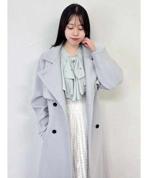 dazzlin(ダズリン)の「ラッフルタイニット(ニット/セーター・レディース・ベージュ/ブラック/グレー/オフホワイト・FREE)」の11枚目の写真