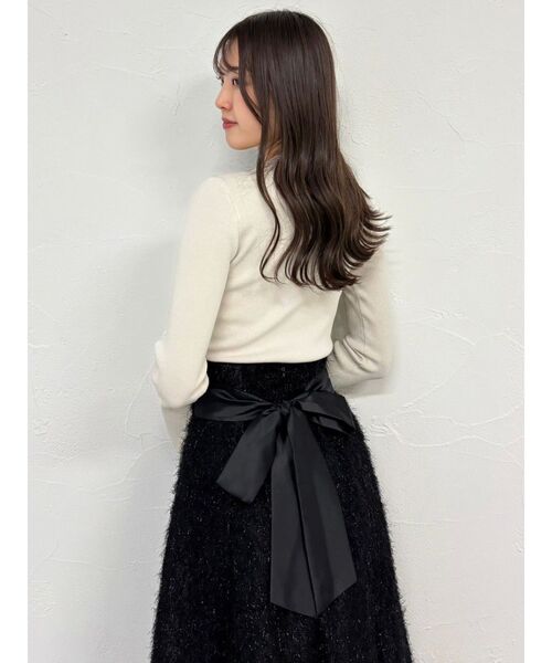 dazzlin(ダズリン)の「ラッフルタイニット(ニット/セーター・レディース・ベージュ/ブラック/グレー/オフホワイト・FREE)」の22枚目の写真