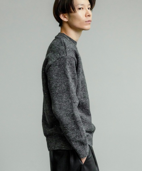 improves（インプローブス）の「ラメスパンコール ニット プルオーバー（ニット/セーター・メンズ・ブラウン/チャコール/グレー・MEDIUM/LARGE）」の4枚目の写真