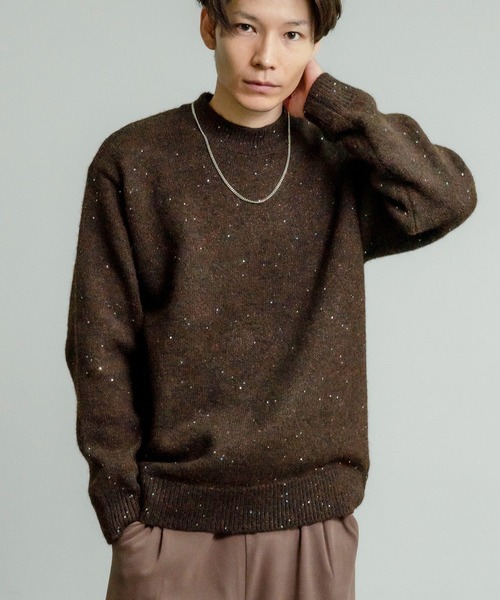 improves（インプローブス）の「ラメスパンコール ニット プルオーバー（ニット/セーター・メンズ・ブラウン/チャコール/グレー・MEDIUM/LARGE）」の7枚目の写真