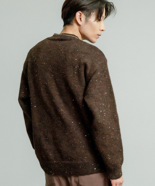 improves（インプローブス）の「ラメスパンコール ニット プルオーバー（ニット/セーター・メンズ・ブラウン/チャコール/グレー・MEDIUM/LARGE）」の9枚目の写真