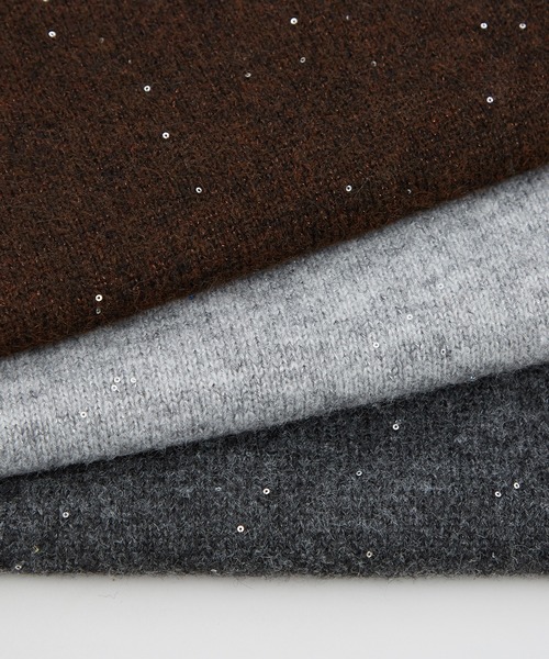 improves（インプローブス）の「ラメスパンコール ニット プルオーバー（ニット/セーター・メンズ・ブラウン/チャコール/グレー・MEDIUM/LARGE）」の11枚目の写真