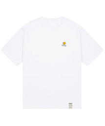 [UNISEX-24]スモールドットボードスマイル半袖Tシャツ_ホワイト