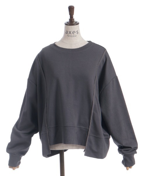 axes femme(アクシーズファム)の「バックジッププルオーバー(Tシャツ/カットソー・レディース・ブラック/チャコール/マスタード・FREE)」の10枚目の写真