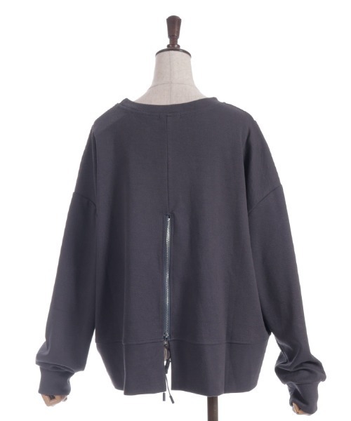 axes femme(アクシーズファム)の「バックジッププルオーバー(Tシャツ/カットソー・レディース・ブラック/チャコール/マスタード・FREE)」の12枚目の写真
