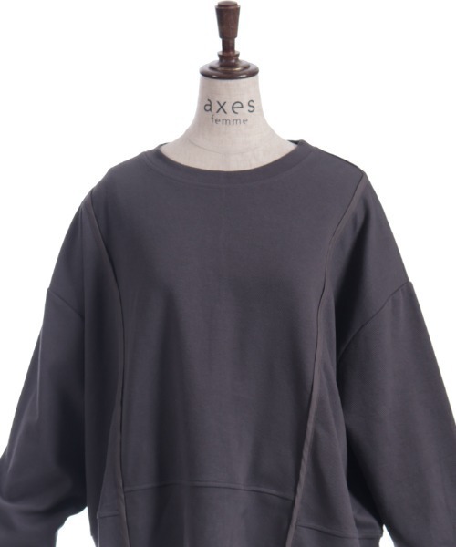 axes femme(アクシーズファム)の「バックジッププルオーバー(Tシャツ/カットソー・レディース・ブラック/チャコール/マスタード・FREE)」の13枚目の写真