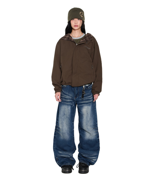 AAKAM(アーカム)の「Washed Zipper Slit Denim Pants (Blue)(デニムパンツ・レディース・その他・2/1)」の5枚目の写真