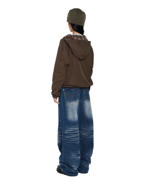 AAKAM(アーカム)の「Washed Zipper Slit Denim Pants (Blue)(デニムパンツ・レディース・その他・2/1)」の6枚目の写真