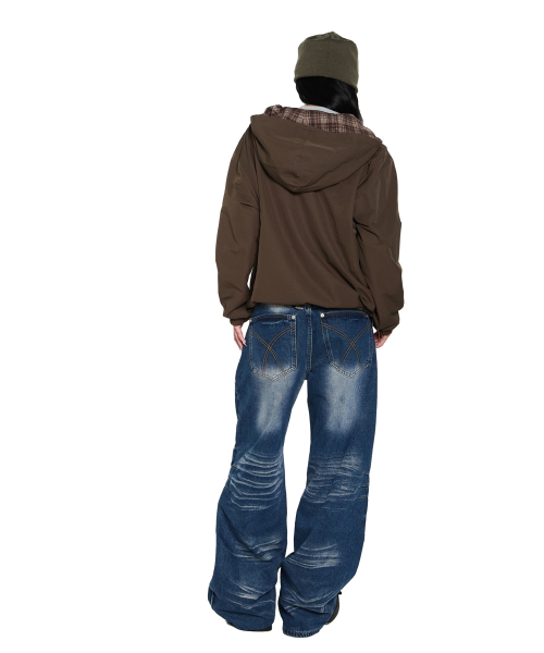 AAKAM(アーカム)の「Washed Zipper Slit Denim Pants (Blue)(デニムパンツ・レディース・その他・2/1)」の8枚目の写真