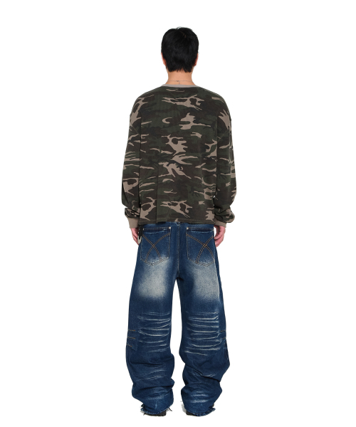 AAKAM(アーカム)の「Washed Zipper Slit Denim Pants (Blue)(デニムパンツ・レディース・その他・2/1)」の10枚目の写真