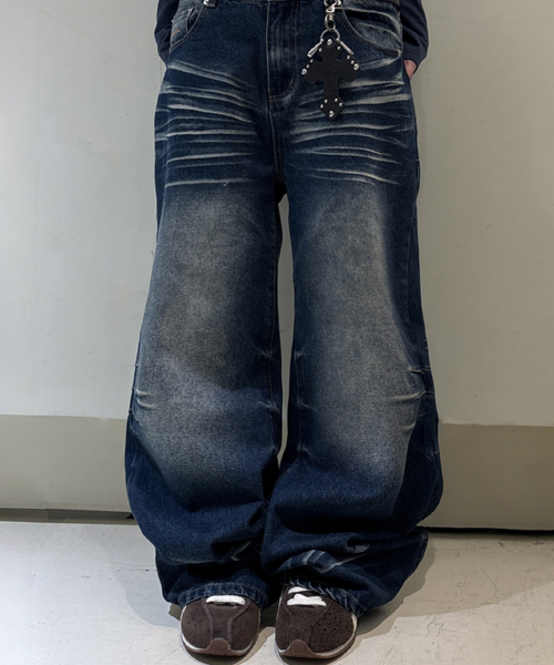 AAKAM(アーカム)の「Washed Zipper Slit Denim Pants (Blue)(デニムパンツ・レディース・その他・2/1)」の14枚目の写真