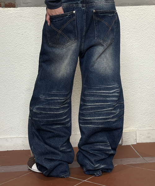 AAKAM(アーカム)の「Washed Zipper Slit Denim Pants (Blue)(デニムパンツ・レディース・その他・2/1)」の17枚目の写真