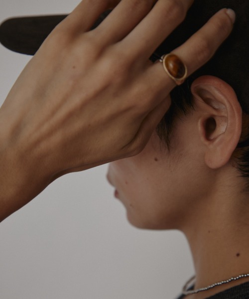 VION(ヴィオン)の「クラシックマーブルストーンリング / Classic Marble Stone Ring(リング・レディース・シルバー/ゴールド・FREE)」の4枚目の写真