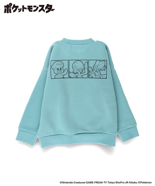 BRANSHES（ブランシェス）の「【ポケットモンスター（ポケモン）】裏起毛トレーナー（スウェット・キッズ・ブラウン/ライトグリーン/アイボリー/ブラック/サックスブルー/ブルーグレー・110/150/100/130/140/120）」の8枚目の写真