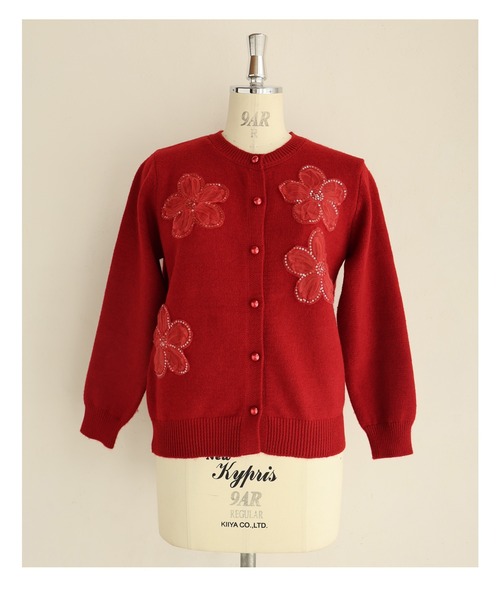 cawaii（カワイイ）の「チュールのお花咲くおめかしカーディガン（カーディガン/ボレロ・レディース・レッド/グレー・FREE）」の18枚目の写真