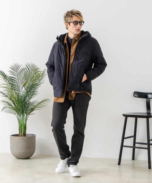 Blue Standard (ブルースタンダード)の「【Blue Standard/ブルースタンダード】カチオン杢ニット ストレッチ中綿ジャケット(ブルゾン・メンズ・ネイビー/チャコールグレー/グレー・X-LARGE/LARGE/MEDIUM)」の18枚目の写真