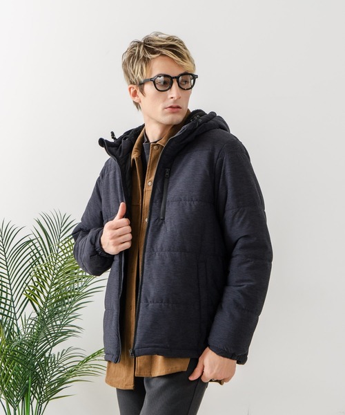 Blue Standard (ブルースタンダード)の「【Blue Standard/ブルースタンダード】カチオン杢ニット ストレッチ中綿ジャケット(ブルゾン・メンズ・ネイビー/チャコールグレー/グレー・X-LARGE/LARGE/MEDIUM)」の14枚目の写真