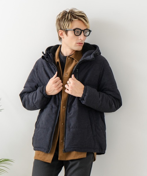 Blue Standard (ブルースタンダード)の「【Blue Standard/ブルースタンダード】カチオン杢ニット ストレッチ中綿ジャケット(ブルゾン・メンズ・ネイビー/チャコールグレー/グレー・X-LARGE/LARGE/MEDIUM)」の7枚目の写真