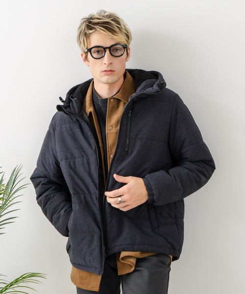 Blue Standard (ブルースタンダード)の「【Blue Standard/ブルースタンダード】カチオン杢ニット ストレッチ中綿ジャケット(ブルゾン・メンズ・ネイビー/チャコールグレー/グレー・X-LARGE/LARGE/MEDIUM)」の8枚目の写真
