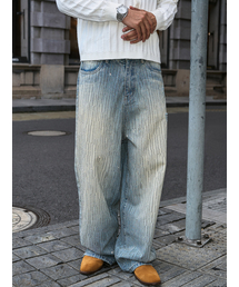 STEEPC（スティップ）の「ボム* グリッター バギージーンズ（デニムパンツ）」