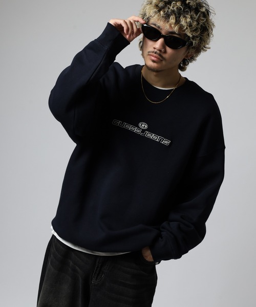 GUESS JEANS（ゲスジーンズ）の「GUESS JEANS フロント刺繍スウェットシャツ（スウェット・メンズ・ネイビー・XL/L/M/S）」の13枚目の写真