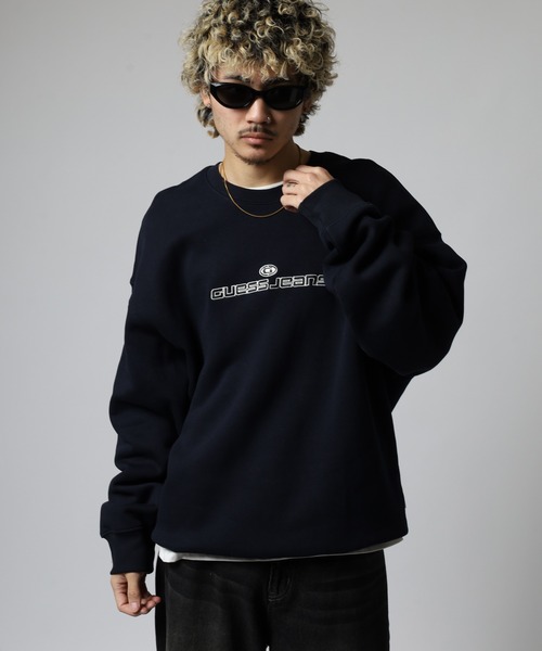 GUESS JEANS（ゲスジーンズ）の「GUESS JEANS フロント刺繍スウェットシャツ（スウェット・メンズ・ネイビー・XL/L/M/S）」の14枚目の写真