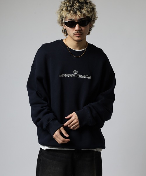 GUESS JEANS（ゲスジーンズ）の「GUESS JEANS フロント刺繍スウェットシャツ（スウェット・メンズ・ネイビー・XL/L/M/S）」の15枚目の写真