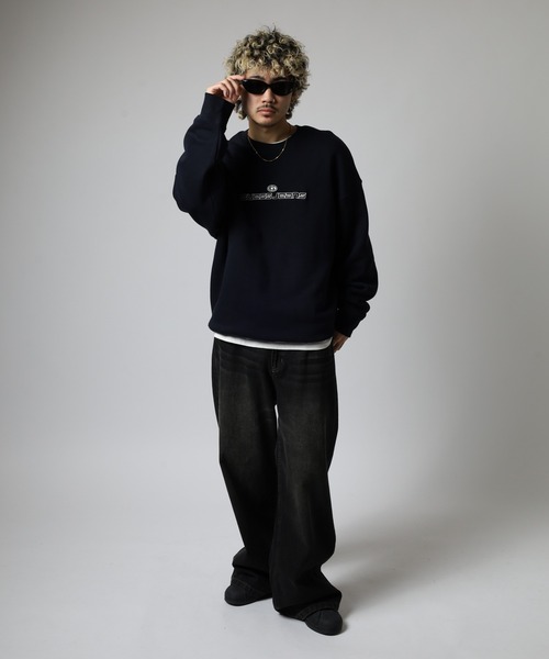 GUESS JEANS（ゲスジーンズ）の「GUESS JEANS フロント刺繍スウェットシャツ（スウェット・メンズ・ネイビー・XL/L/M/S）」の17枚目の写真