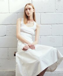 COTTON FLARED SKIRT_IVORY