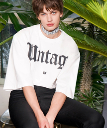 ロゴプリントケープ半袖Tシャツ[ホワイト(ユニセックス)]_UTT-ST35