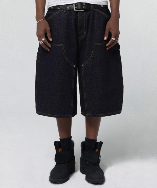 suade（スエード）の「CONTOUR DOUBLE KNEE SHORTS [RAW INDIGO]（その他パンツ・レディース・その他・SMALL/LARGE）」の2枚目の写真